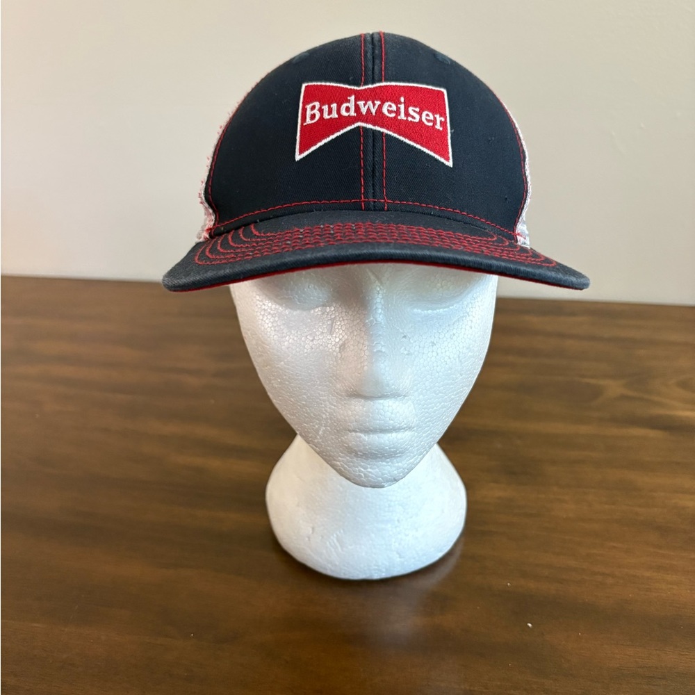 Budweiser Black and Red Hat Men’s Trucker Hat